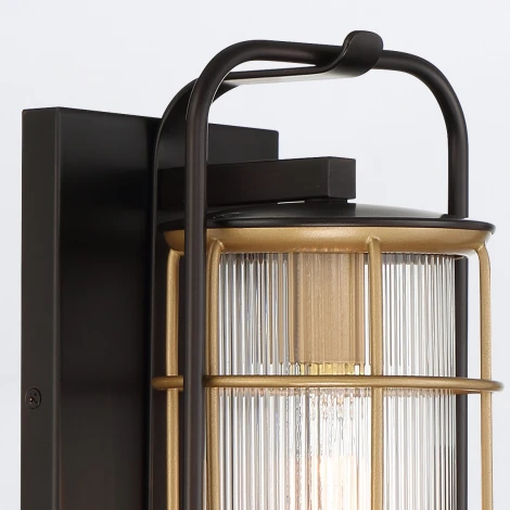 Настенный уличный светильник Eurofase QN-RIVAMAR-M-BLK-GD (220V, IP44)