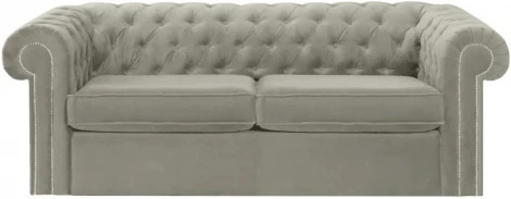 Диван Chesterfield ОГОГО (арт.344633), (Ткань/Белый)