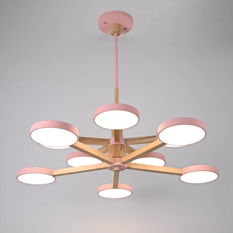 Потолочная люстра на штанге LED TURNA DBL L10 Pink ImperiumLoft Turna-Dbl01 (229082-26, Умный дом, WiFi, голосовое управление)