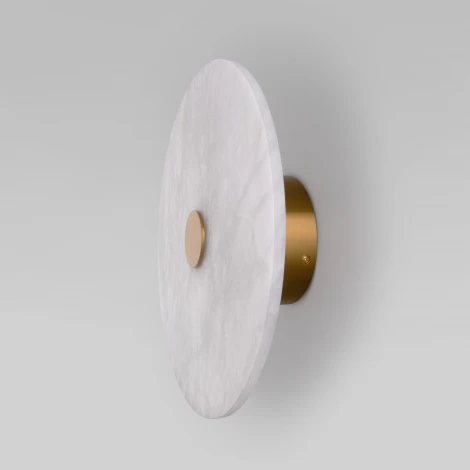 Светодиодный настенный светильник Eurosvet Thasos 40341 LED латунь с мраморным рассеивателем (220V, круглые)