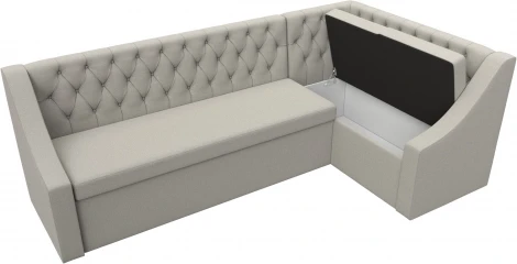 Диван кухонный угловой Мерлин правый угол (Бежевый/Рогожка) Лига Диванов арт.122512