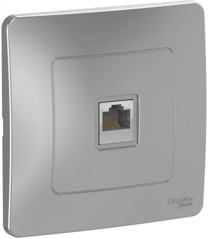 Розетка встраиваемая Ethernet RJ-45 (алюминий) Systeme Electric Blanca BLNIS045003