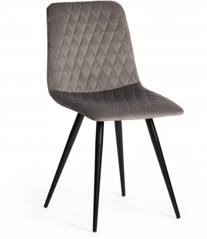 Стул CHILLY X (mod. 7096-1) ткань/металл, 45x53х88 см, высота до сиденья 50 серый barkhat 26/черный Tetchair 17251