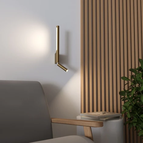 Настенный светильник светодиодный для чтения Elektrostandard Sarca 40111/LED латунь a066401 (220V, выключатель, круглые)