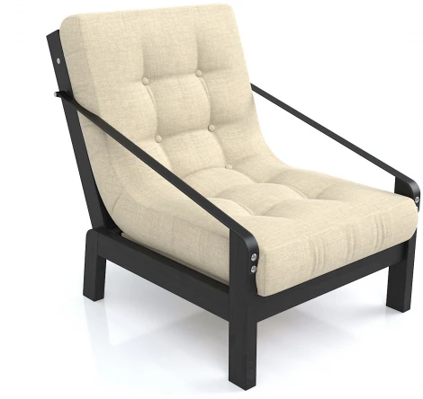 Кресло Arsko Локи венге бежевая рогожка