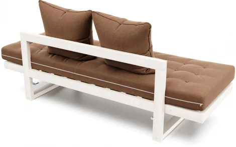 Кушетка Arsko Амбер беленый дуб коричневая рогожка