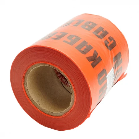 Лента сигнальная 150 мм x 100 м (красный, черный) Stekker 50298