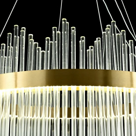 Подвесной светильник хрустальный светодиодный с пультом Reluce 08817-0.4-600 HGT (220V, на тросе)