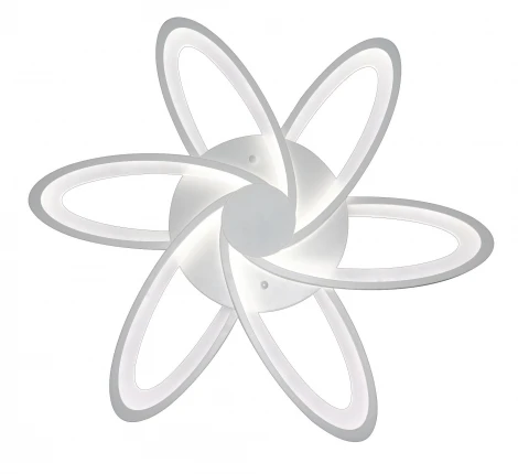 Потолочная люстра Natali Kovaltseva HIGH-TECH LED LAMPS 82008 (регулировка яркости, 220V, пульт управления, умный дом - LampSmart, цветы)