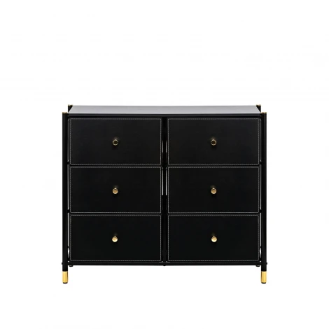 Комод Leset Нирита/Хайди, 6 ящиков, Черный