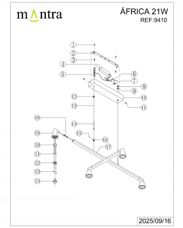 Подвесной светильник светодиодный Mantra Africa 9410