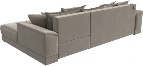 Диван угловой НордСтар правый угол (Бежевый/Микровельвет) Лига Диванов арт.121113