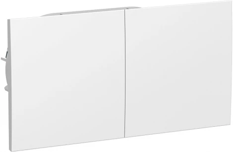 Розетка встраиваемая двойная с заземлением, шторками и крышкой (белый) Systeme Electric AtlasDesign ATN000128