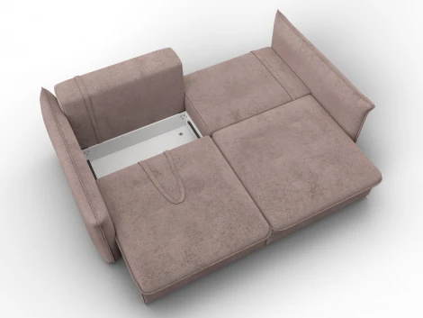 Диван прямой Лига-100 НПБ (ДСП,Фанера/Пластик/Велюр/Бежевый) Лига Диванов 133654