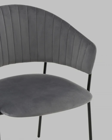 Стул Бруно NEW велюр серый Stool Group арт.УТ000041621