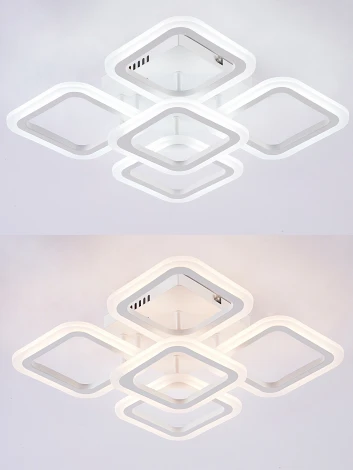 Потолочная люстра светодиодная с пультом ДУ 80W, белый, LED Natali Kovaltseva Sm LED LAMPS 81446