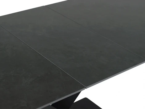 Раздвижной обеденный стол Montel ОГОГО Обстановочка! (Керамика/Черный) арт.926802