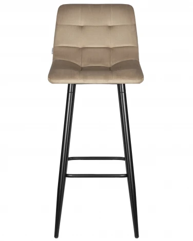 Набор 2 шт стул барный DOBRIN NICOLE (черные матовые ножки, мокко велюр (108-104))