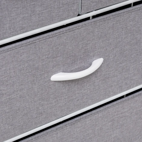 Комод Ноа 5 ящ., Каркас Белый, Светло-серый 2500000183454 Leset