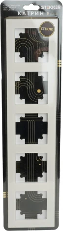 Рамка на 5 постов (белый) Stekker Катрин 49598