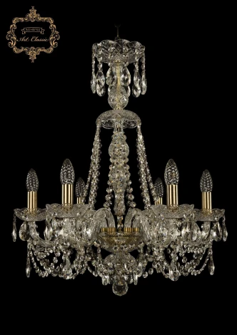 Подвесная люстра Art Classic 11.11 11.11.6.195.XL-68.Br.Sp (220V, хрусталь, на цепи, подсвечник, свеча)
