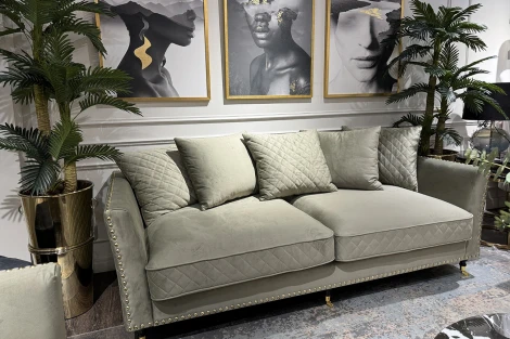 Диван Sorrento 220 трехмест., велюр оливковый Colt1002-OLIV 220*101*88см Garda Decor