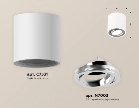 Накладной точечный светильник Ambrella Techno Spot XS7531003 (220V, круглые)