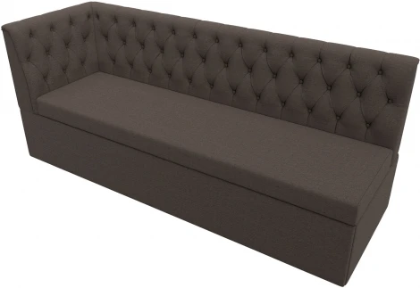 Диван кухонный Маркиз с углом слева (Коричневый/Рогожка) Лига Диванов арт.122441L