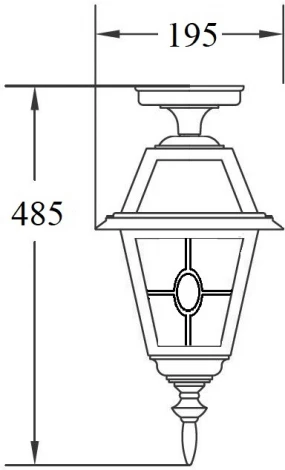Потолочный светильник уличный Oasis Light FARO lead GLASS 91105A lgY Bl