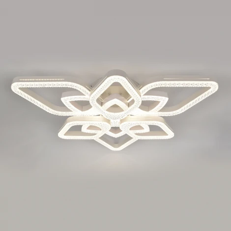 Потолочная люстра светодиодная с таймером Escada Sedna 10280/6LED 113Вт, с ПДУ, металл/акрил, белый (220V)