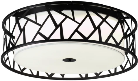 Потолочный светильник круглый Sonex Fabiana 7700/60L металл/пластик/белый/черный LED 60Вт 3000-6000K D600 IP20 пульт ДУ (220V, круглые)