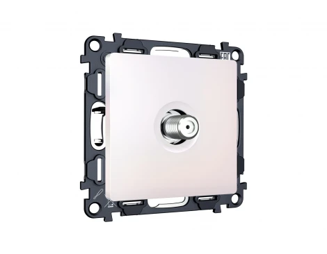 Комплект механизма ТВ-розетки SAT встраиваемый (жемчуг) Ambrella Volt QUANT MA213050