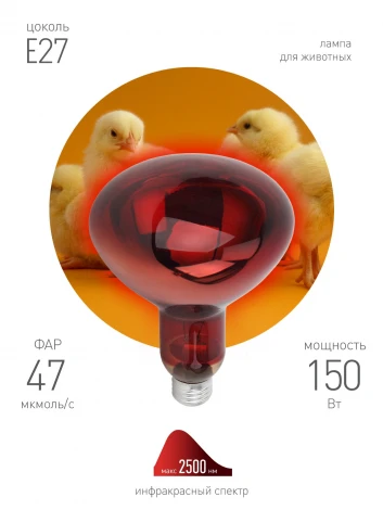 Лампочка инфракрасная E27 220 Вт ЭРА ИКЗК 230-150 R127