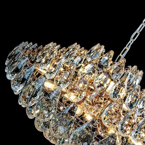 Подвесная люстра хрустальная Modelux MODELUX ML.8861.24P GD