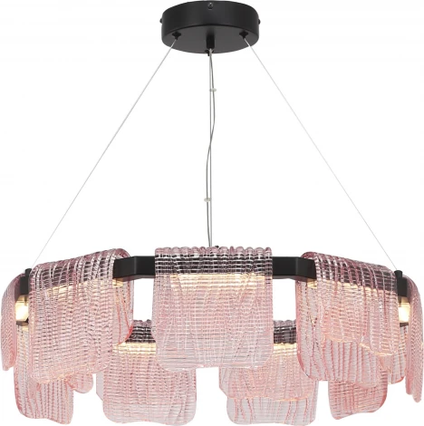Подвесной сетильник ST Luce Voile SL6021.403.54 черный/розовый LED 1*54W 4000K (220V, на тросе, круглые)