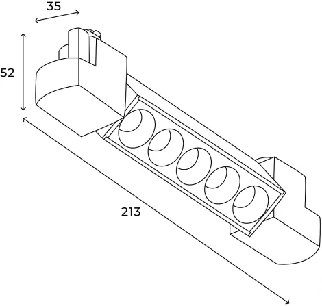 Трековый светильник Downlight светодиодный однофазный Hesby Lighting Skylite HSBL_0050 (220V)