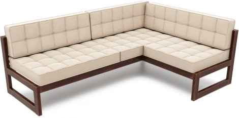 Диван Arsko угловой Сега У орех велюр бежевый