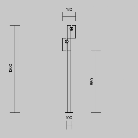 Наземный уличный светильник Maytoni Torq O494FL-L20B3K (LED, 220V, IP65)
