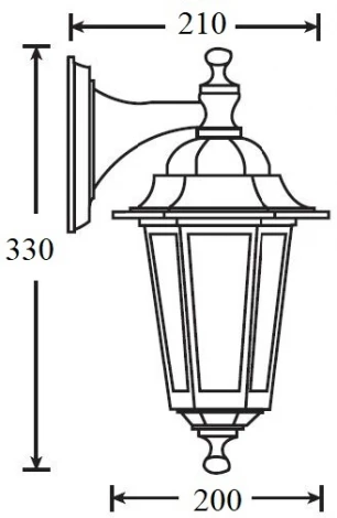 Настенный фонарь уличный IP44 Oasis Light PETERSBURG EM 79802EM Bl (220V, фонарь)
