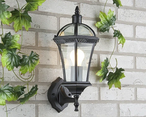 Настенный фонарь уличный Elektrostandard Capella черный