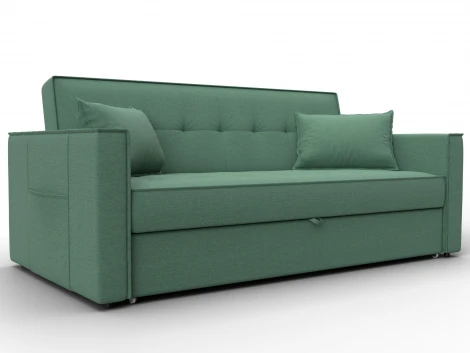 Диван прямой Лига-104 (160) (ЛДСП,Брус,Фанера,Рогожка/Зеленый) Лига Диванов 134878