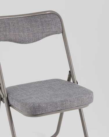 Стул складной Джонни рогожка серо-голубой каркас серый Stool Group арт.УТ000039512
