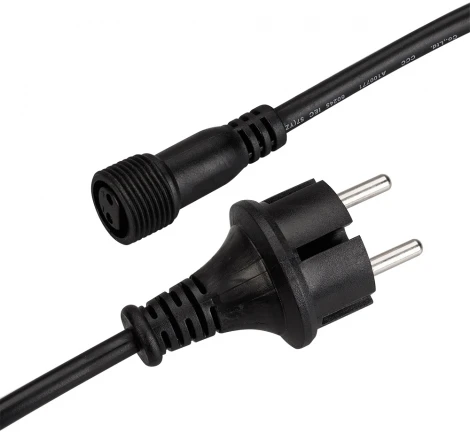 Шнур питания ARD-CLASSIC-BALL-LIVE-1.5M Black (230V, 1.6A) (Ardecoled, Закрытый) 025652