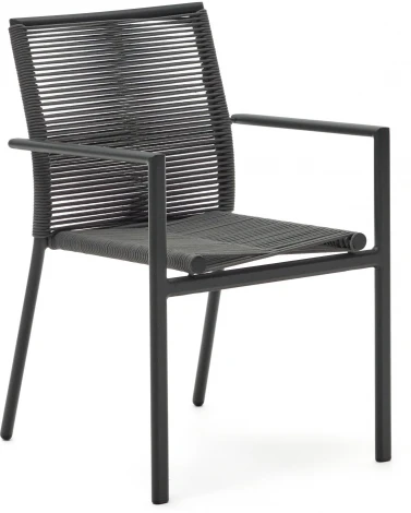Стул уличный La Forma (ex Julia Grup) Culip (Серый/ Веревка)
