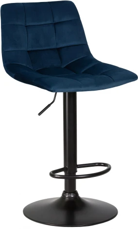 Стул барный DOBRIN TAILOR BLACK (синий велюр (MJ9-117)) 5017_BlackBase-LM BLACK, цвет сиденья синий (MJ9-117), основания черный