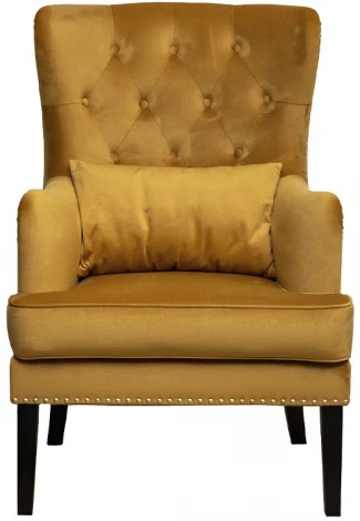 Кресло Garda Decor RIMINI-Colt022 (Черный/Горчичный)