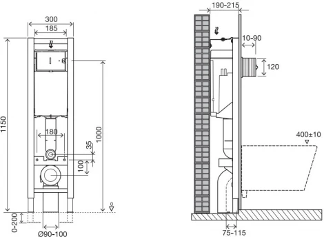 Система инсталляции для унитазов Jacob Delafon E33130RU-NF