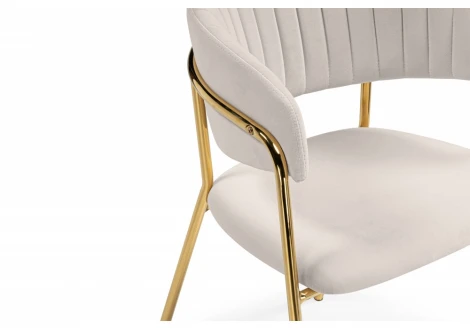 Обеденный стул Woodville Kamelia бежевый / золотой