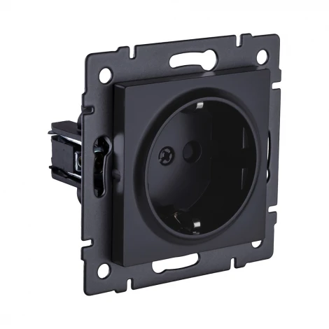 Розетка штепсельная SCHUKO 16A/250 В черный матовый Kollinger REA-002BM для Aspekt, Eleganz, Reflex