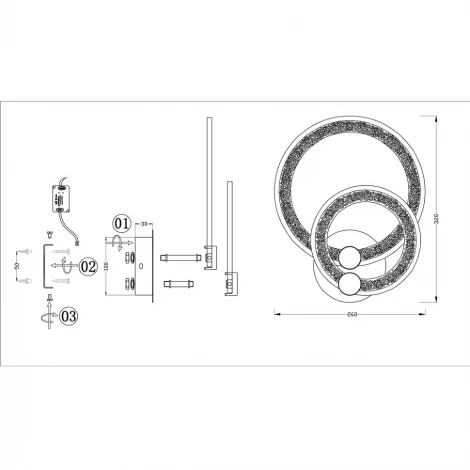 Бра Seven Fires Lanciano SF7023/2W-WT